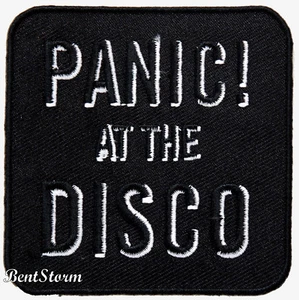 Panik! at the Disco Band Logo Name quadratisch bestickt AUFBÜGELN Patch Abzeichen NEU - Bild 1 von 1