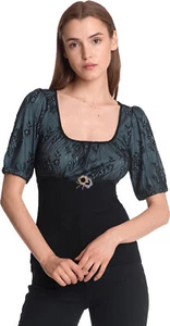 Vive Maria »REGENCY« Vintage SPITZE Kurzarm BLUSENSHIRT Oberteil Rockabilly - Bild 1 von 5
