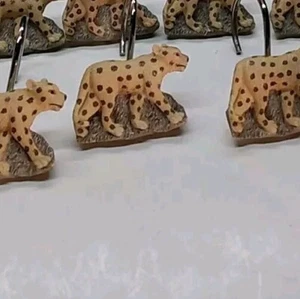 12 Stück Duschvorhanghaken, Leoparden passen zu Deko Harz... - Bild 1 von 3