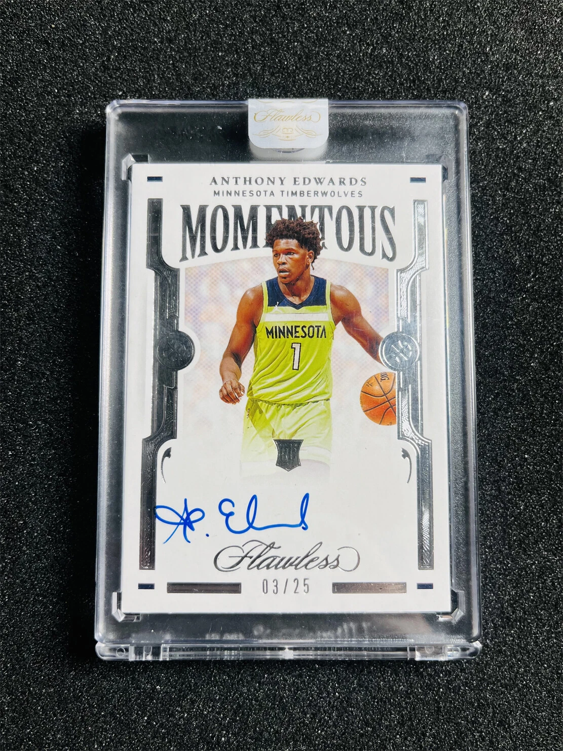 2020-21 Panini Flawless Anthony Edwards RC Rookie Momentous Auto /25