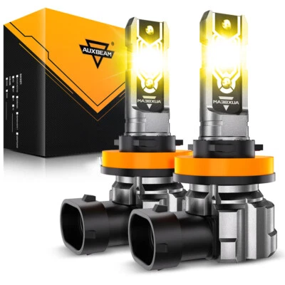 Kit de conversión de luz antiniebla bombilla LED AUXBEAM H8 H11 90W 25000LM ámbar súper brillante Foto 1 de 4