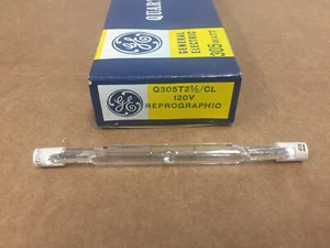 GE Q305T2-1/2/CL QUARTZLINE REPROGRAPHIC LAMP 120V 305W MADE IN U.S.A. - Picture 1 of 3