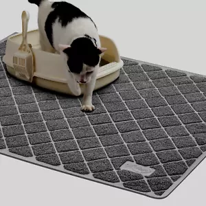 Premium Cat Litter Mat, Waterproof & Non-Slip, Soft Paws, 47x35in, Easy Clean - Picture 1 of 8