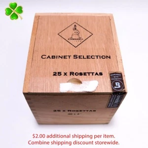 Casdagli Cabinet Selection Rosettas Wood Cigar Box  4.5" x 4" x 4" - Picture 1 of 9