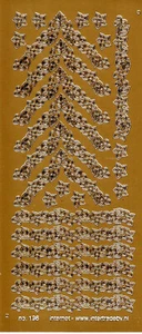 Aufkleber Sticker Stickerbogen gößere Ecken Ränder Rand Blätter Blume gold 568 - Bild 1 von 1