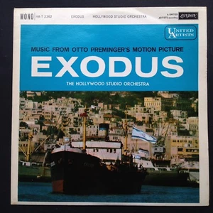 Ernest Gold EXODUS Film Score LP Hollywood Studio Symphony Mitch Powell RARE VG+ - Picture 1 of 12