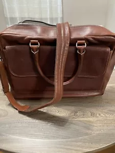 Brunello Cucinelli dark brown leather messenger bag with dust bag - Picture 1 of 9