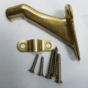 Vtg Ives Hand Rail Bracket 3.25" Projection 59A3 Bright Brass Finish Aluminum - Afbeelding 1 van 5