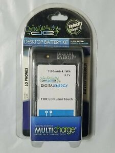 Digital Energy Battery & Charging Dock For LG Rumor Touch 230-1349 Multi Charge 