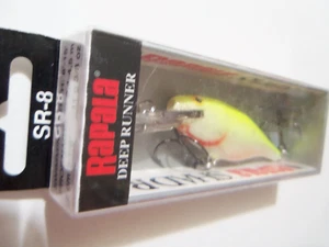 1 Rapala Deep Shad Rap Minnow Lure SR8 Silver Fluor Chart SFC NIP - Picture 1 of 7
