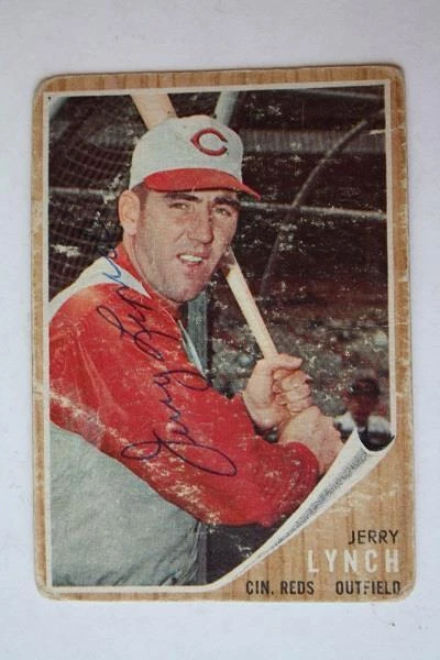 Cincinnati Reds Star Jerry Lynch signed / autographed 1962 Topps baseball card-- - Imagem 1 de 1