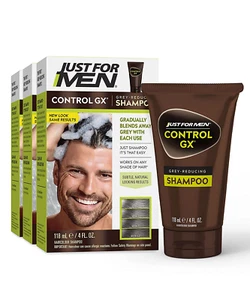 Just For Men Control GX Grey Reducing Shampoo 4 fl. oz. 3 pack. Gradually Color - Picture 1 of 12