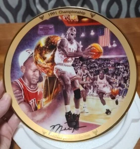 Bradford Michael Jordan 1991 Meisterschaft Chicago Bulls Sammlerschild mit Zertifikat - Bild 1 von 5