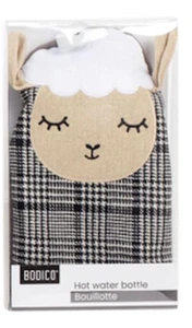 BODICO Hot Water Bottle W/ Animal Design Cover, Period Cramp Relief, Muscle Pain - Picture 1 of 4