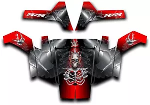 Polaris RZR 800 UTV Wrap Graphics Decal Kit 2007 2010 Turbo Charged Red - Picture 1 of 1