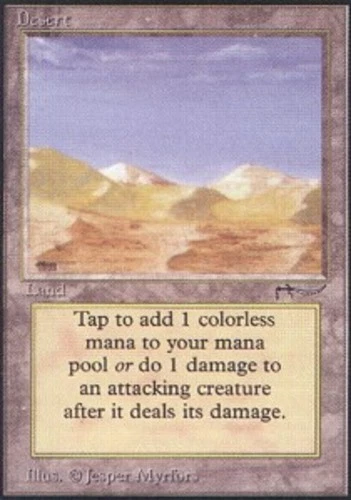 Desert ~ Heavily Played Arabian Nights MTG Magic UltimateMTG Land Card - Image 1 of 1