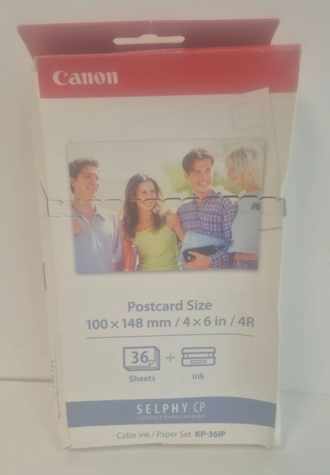 Canon KP-108IP Color/Ink Paper Set 3 Count 108 Sheets Post Card 4x6 Color Ink - Image 1 of 2