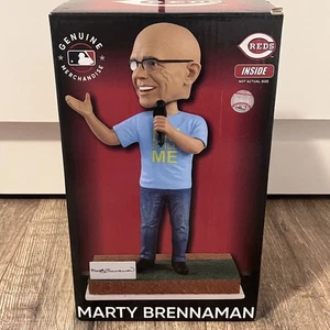 Marty Brennaman Forever Collection Bobblehead FOCO Cincinnati Reds Signed Auto - Picture 1 of 7