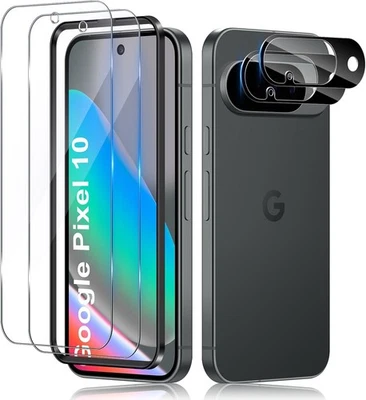 2X Schutzglas ( Display + Kamera ) für Google Pixel 10 Panzerfolie Full Screen - Bild 1 von 4