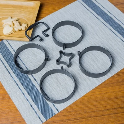  1 Set Strumento antiaderente per frittura di uova Strumento in alluminio Fondo - Immagine 1 di 4