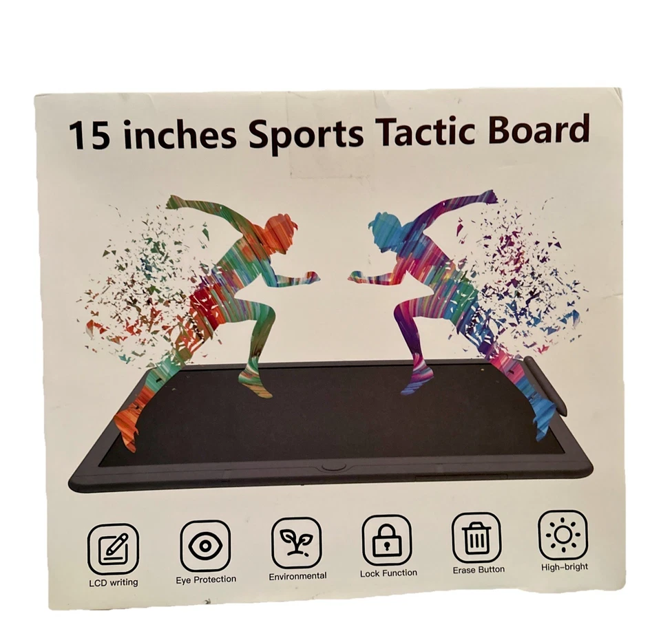 15”LCD Sport Tactic Board-Football-Lock Function , LCD Writing & Erase Button. - Image 1 of 4