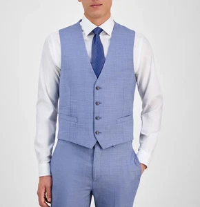 Calvin Klein Men's Slim-Fit Wool Blend Infinite Stretch Suit Vest MSRP $125 - Picture 1 of 2