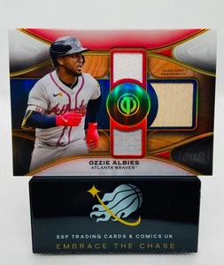 2025 Topps Tribute Ozzie Albies Triple Relics Gold #TTR-OA Braves /75 !!️ - Bild 1 von 2