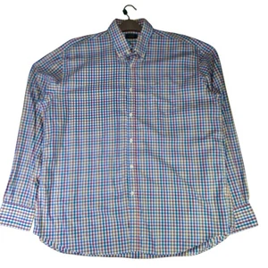 Paul And Shark Herren lila kariertes Langarm Hemd Größe 44 Top Zustand - Bild 1 von 14