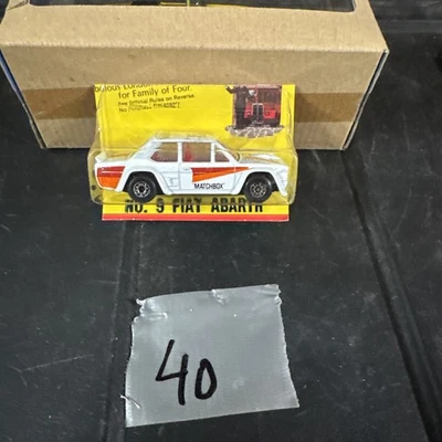 Matchbox #9 First Abarth Cut Card Diecast 1/64  - Image 1 of 4