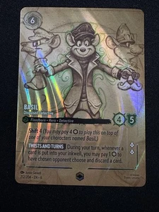 Disney Lorcana EN-6 Azurite Sea ENCHANTED Basil Disguised Detective #212 NM - Picture 1 of 2