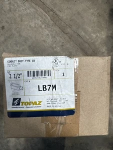 Topaz LB7M 2-1/2" Rigid Conduit Body, Threaded LB Type, Malleable Iron New IOB - Bild 1 von 5