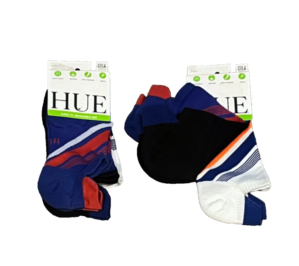 HUE Womens 3 Pair Air Sleek Tab Liner Socks Ventilated Cushion One Size I2