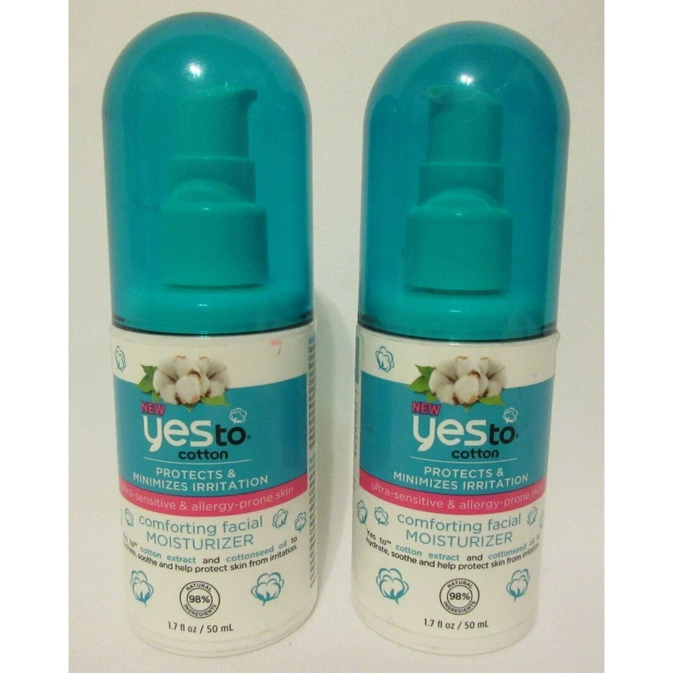Yes to Cotton Comforting Facial Face Moisturizer Ultra Sensitive Skin Set of 2 - Image 1 of 4