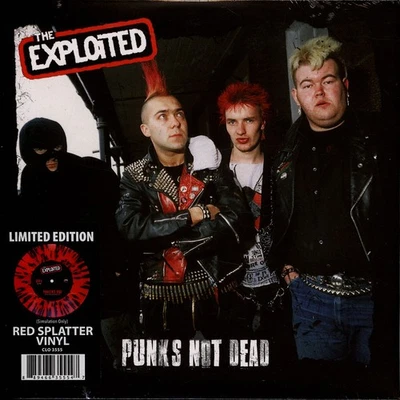 The Exploited - Punk's Not Dead Red  Black Splatter  (2023 - CA - Original) - Bild 1 von 2