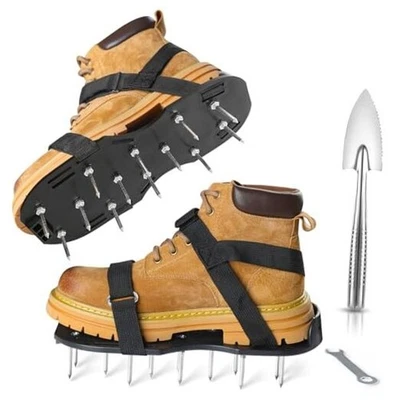 Zapatos de aireador de césped, actualización 2,2' zapatos de clavos de alta resistencia aireación de césped con  Foto 1 de 4