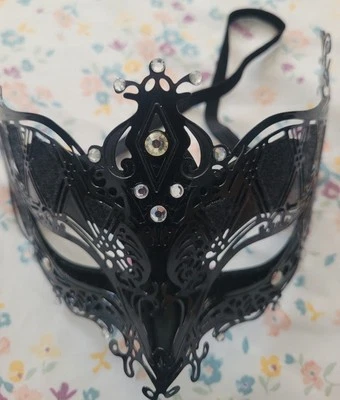 Metal Womens Prom Costume Halloween Dress Up Sexy Masquerade midnight party Mask - Image 1 of 4