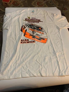 NASCAR Vintage 90s Alan Kulwicki Hooters Racecar Winston C White T-Shirt Size XL - Bild 1 von 11