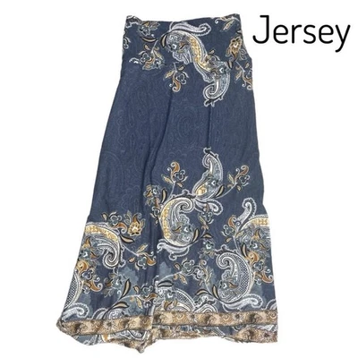 Maxi Falda LuLaRoe - Gris Carbón Con Estampado Paisley - Grande Foto 1 de 4