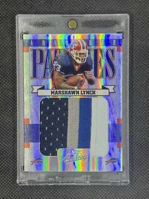 2008 Donruss Absolute Patches Marshawn Lynch /25 Game Worn Patch Foto 1 de 2