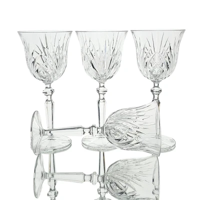 Vintage Gorham Crystal Rosewood Water Goblets Wine Glasses  – Set Of 4 8.25" - Image 1 of 4