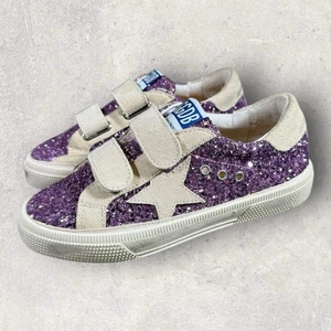 Golden Goose Old School Purple Glitter Classic Sneakers Girls Size 32 EU - Picture 1 of 12