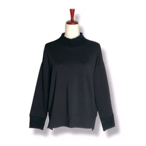 Joh schwarzes Scuba Sweatshirt mit Strick Mockneck Größe Medium - Bild 1 von 7