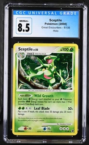 Pokémon Card SCEPTILE Holo Rare #8 Great Encounters CGC 8.5 NM/MINT+ - Picture 1 of 2