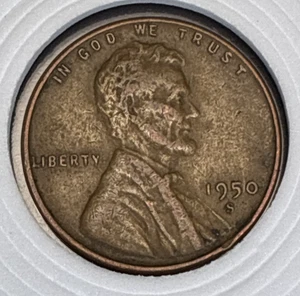 1950 s Copper Lincoln Wheat Ear One Cent Mint Error Circulated  - Picture 1 of 11