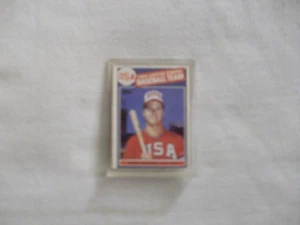 Mini tarjeta 1990 Topps Double Headers Mark McGwire 2 caras 1985 RC soporte original - Imagen 1 de 2