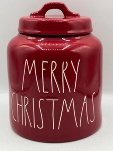 Rae Dunn Artisan Collection "MERRY CHRISTMAS" rote Keramikdose, Kanister - Bild 1 von 8