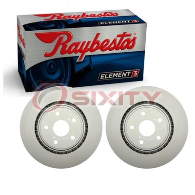 2 pc Raybestos Element3 Front Disc Brake Rotors for 2008-2019 Toyota oy - Image 1 of 4