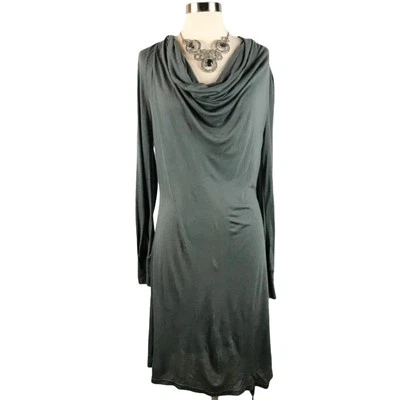 Vestido Jersey Suave NOUGAT LONDON Capucha Cuello Gris Carbón Funda Reino Unido 2 Mediano Usado en Excelente Condición Foto 1 de 4