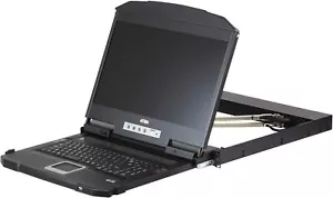 ATEN Ultra Short Depth Dual Rail WideScreen 18.5" LCD Console - Picture 1 of 6