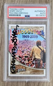 Henry Diltz Signed 2009 Upper Deck Woodstock Card #351 Slabbed Auto LEGEND PSA - Picture 1 of 1